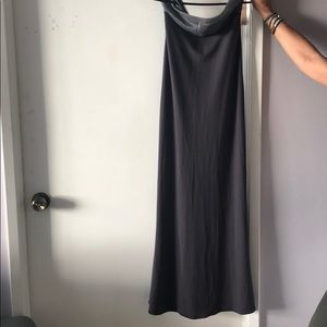 Back- cross grey maxi dress